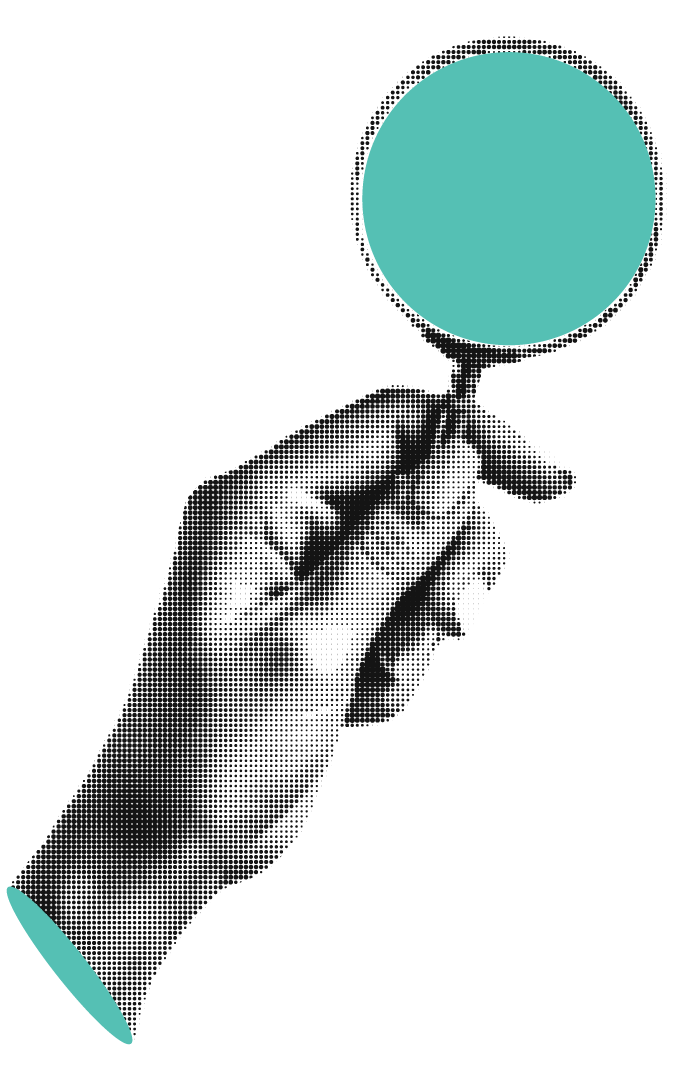 syntax&synapse-corporate_language Lupe mit Hand - Copywriting Studio